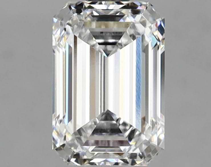 1.55 Carat Emerald Shaped Ideal Cut VVS2 IGI Certified Lab Grown Diamond