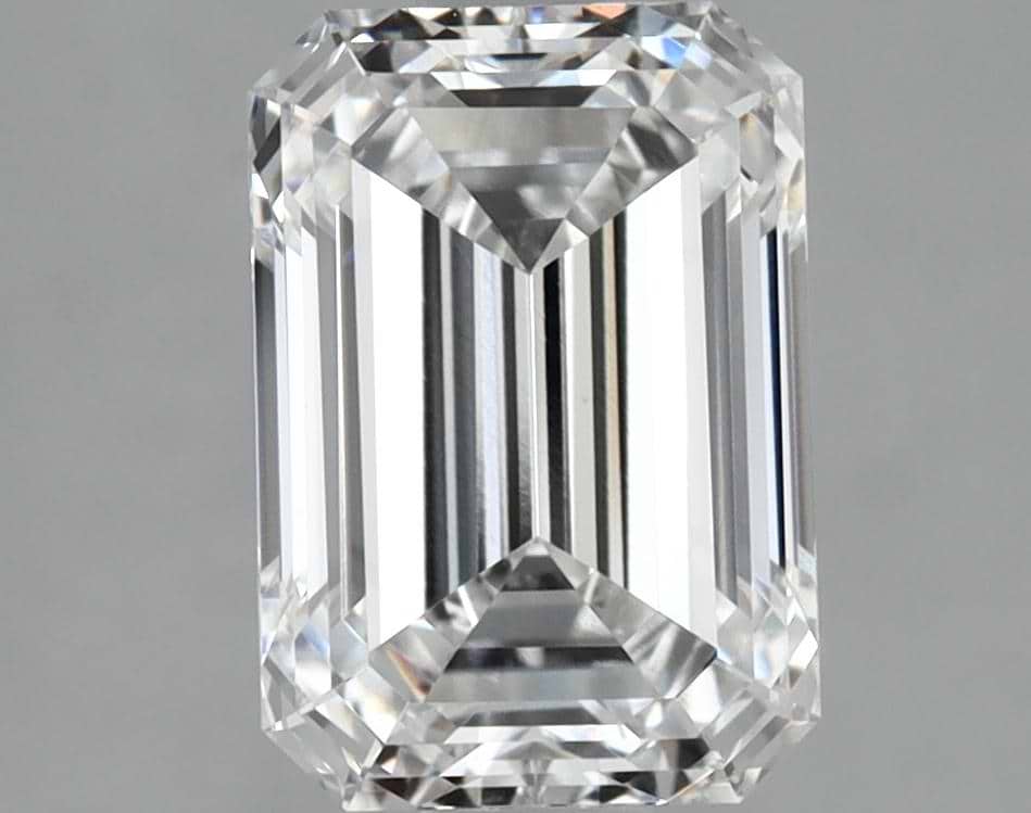 2.02 Carat Emerald Shaped Ideal Cut VVS2 IGI Certified Lab Grown Diamond