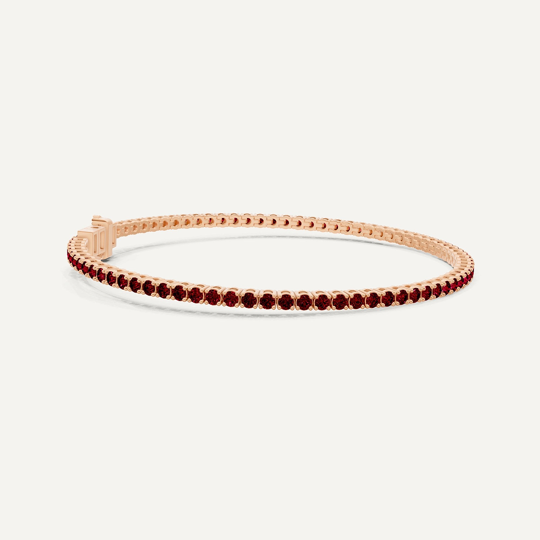 _roll_image@SKU:B2412-RBDR03000004P #metal_silver-with-rose-plating+origin_lab-grown+bracelet-length-inches_8