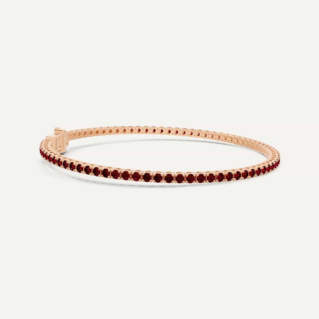_roll_image@SKU:B2412-RBDR03000004P #metal_silver-with-rose-plating+origin_lab-grown+bracelet-length-inches_6