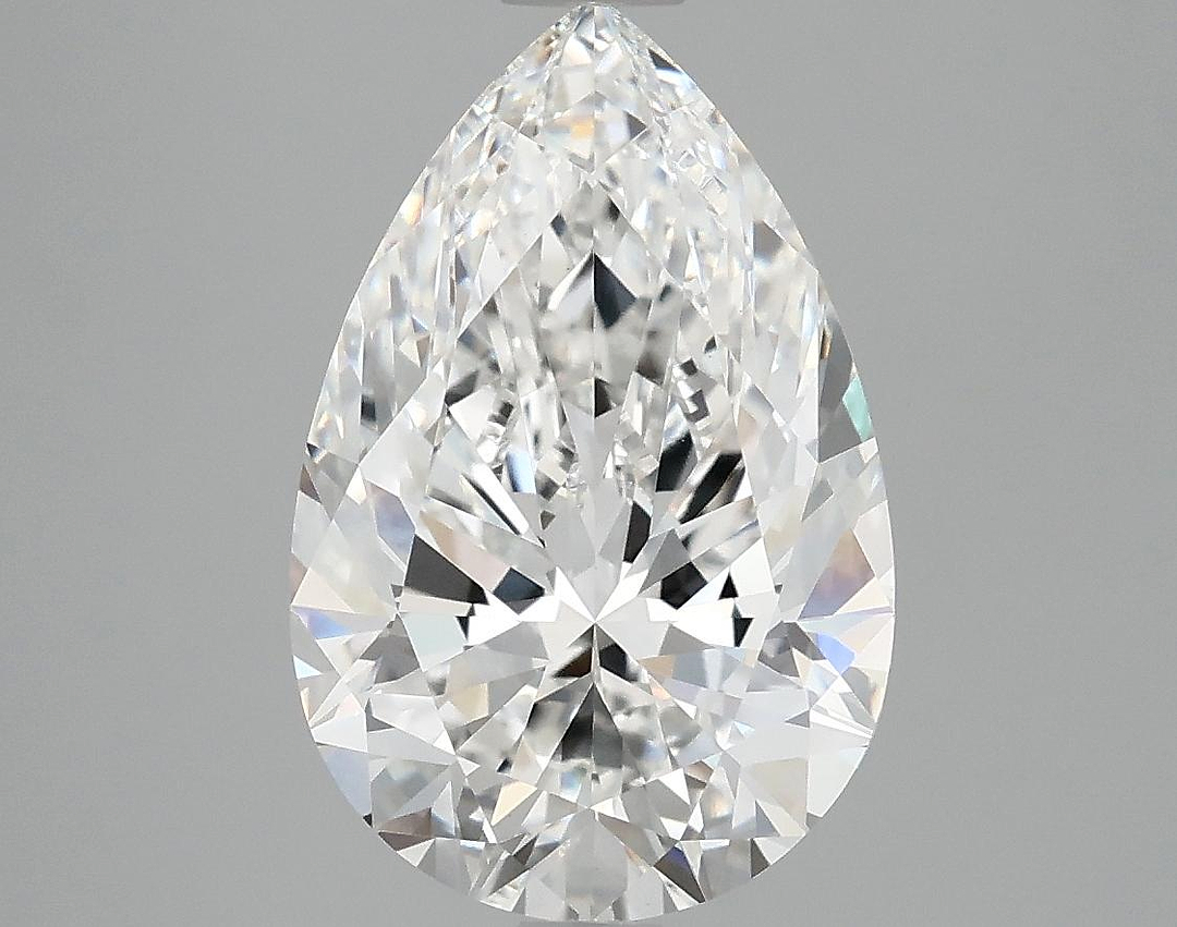 4.09 Carat Pear Shaped Excellent Cut VVS2 IGI Certified Lab Grown Diamond