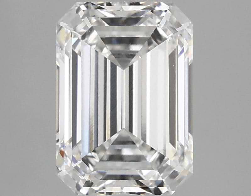 2.56 Carat Emerald Shaped Ideal Cut VS1 IGI Certified Lab Grown Diamond