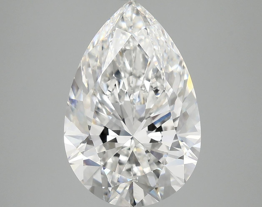 5.08 Carat Pear Shaped Excellent Cut VVS2 IGI Certified Lab Grown Diamond