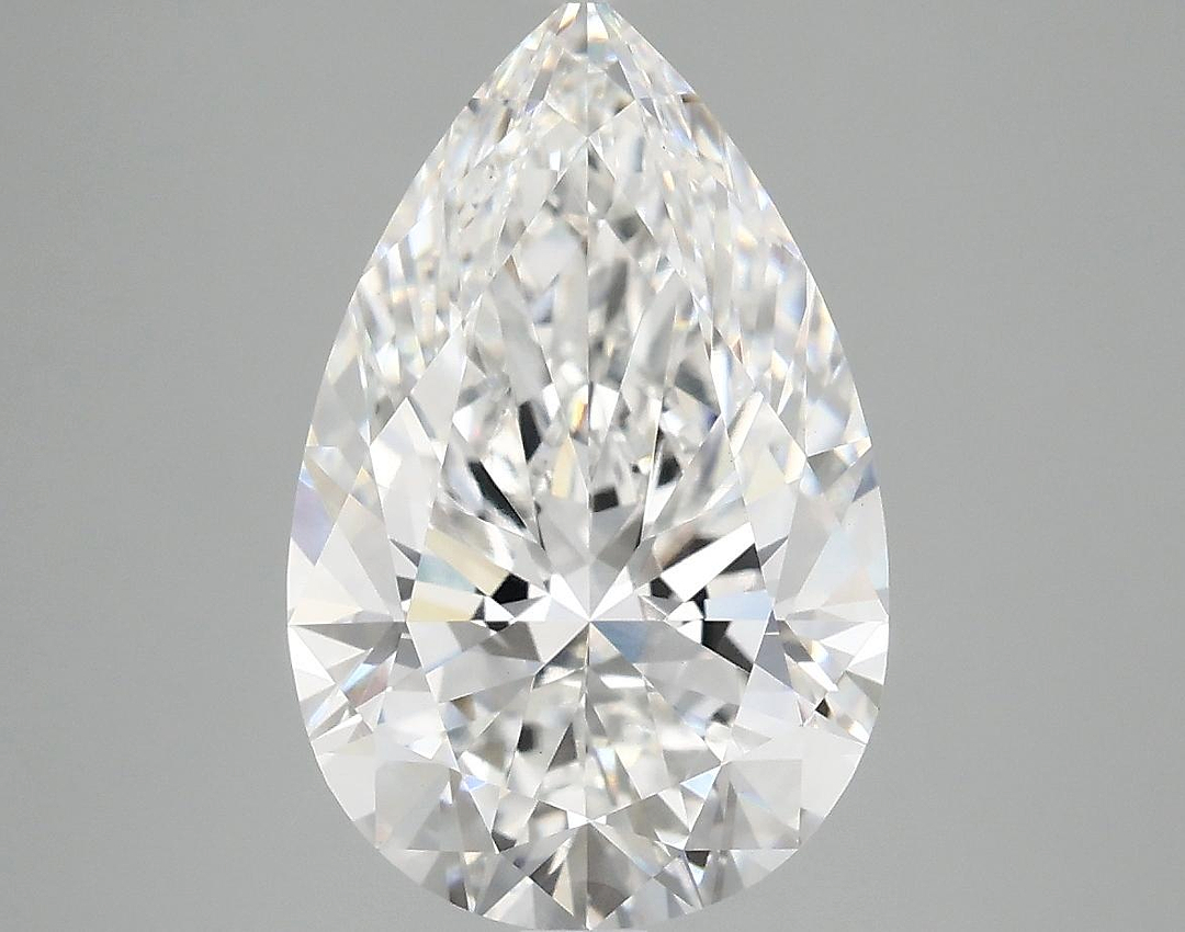4.05 Carat Pear Shaped Ideal Cut VVS2 IGI Certified Lab Grown Diamond