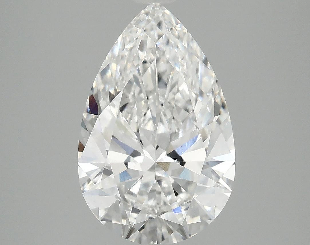 3.09 Carat Pear Shaped Ideal Cut VVS2 GSI Certified Lab Grown Diamond