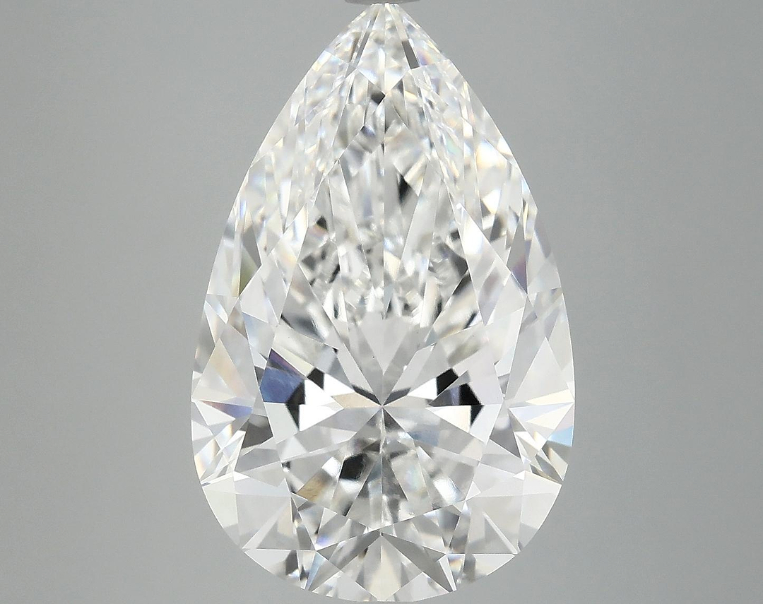 7.37 Carat Pear Shaped Ideal Cut VVS2 IGI Certified Lab Grown Diamond