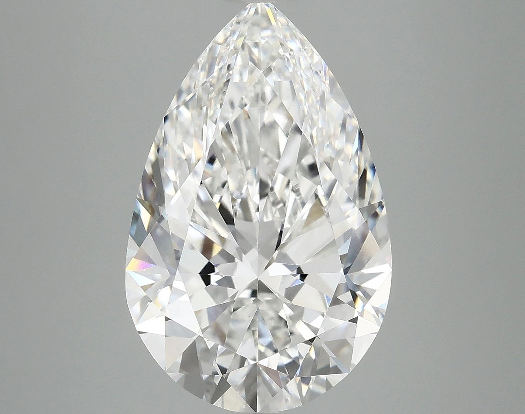5.89 Carat Pear Shaped Ideal Cut VVS2 IGI Certified Lab Grown Diamond