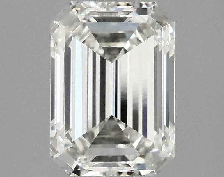 2.1 Carat Emerald Shaped Ideal Cut VVS1 IGI Certified Lab Grown Diamond