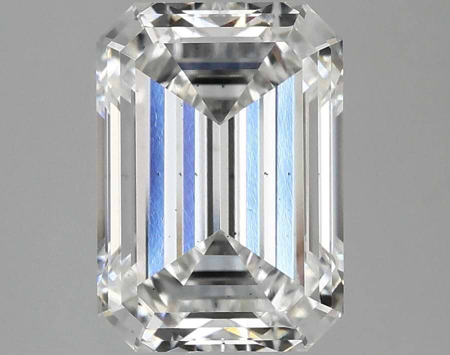 3.51 Carat Emerald Shaped Ideal Cut SI1 IGI Certified Lab Grown Diamond