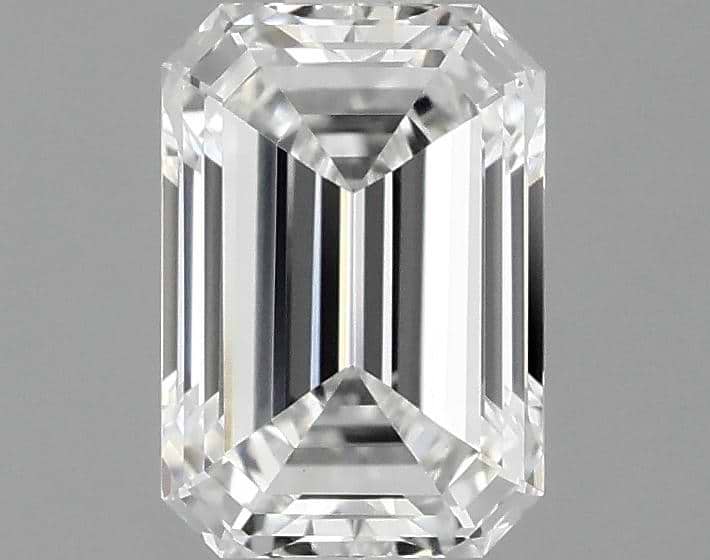 0.98 Carat Emerald Shaped Ideal Cut VVS2 IGI Certified Lab Grown Diamond