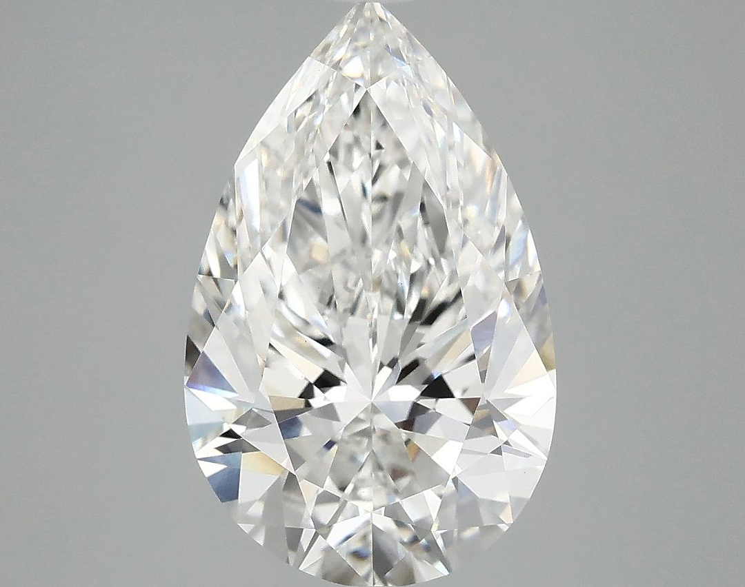 3.95 Carat Pear Shaped Ideal Cut VVS2 IGI Certified Lab Grown Diamond