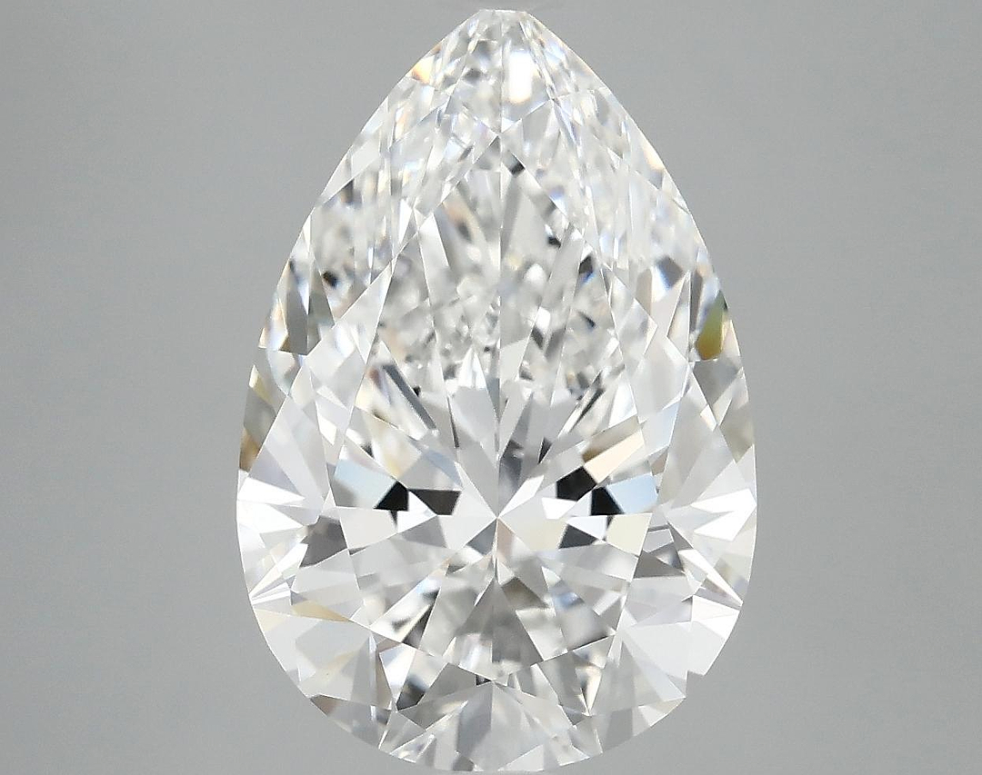 5.07 Carat Pear Shaped Excellent Cut VVS2 IGI Certified Lab Grown Diamond
