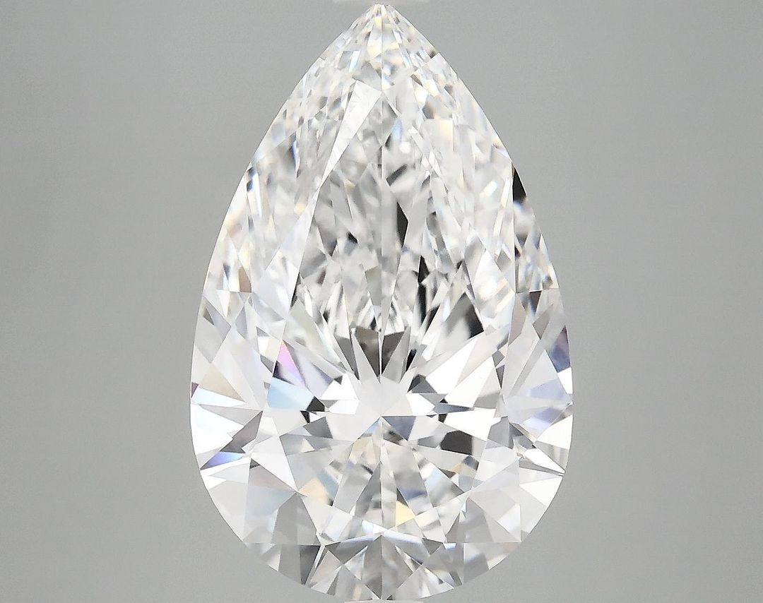 6.05 Carat Pear Shaped Ideal Cut VVS2 IGI Certified Lab Grown Diamond