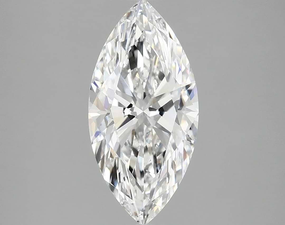 1.97 Carat Marquise Shaped Excellent Cut VVS2 IGI Certified Lab Grown Diamond