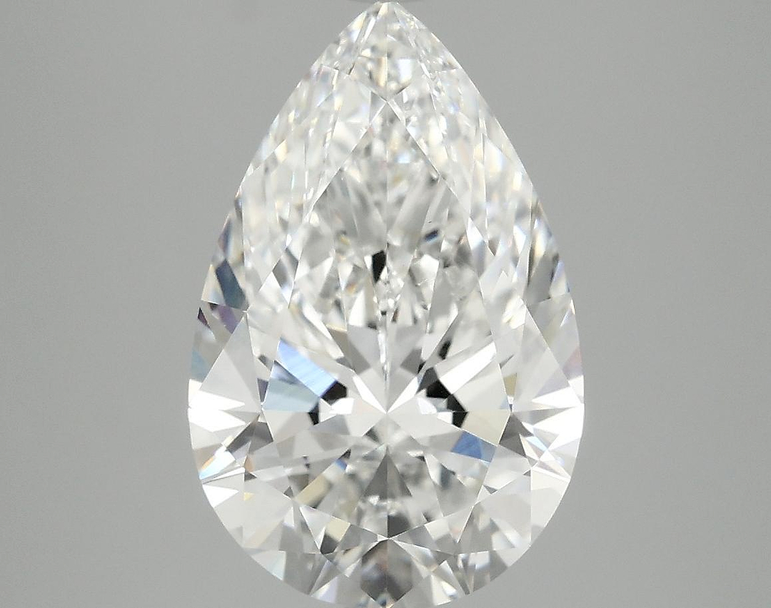 3.89 Carat Pear Shaped Ideal Cut VVS2 IGI Certified Lab Grown Diamond