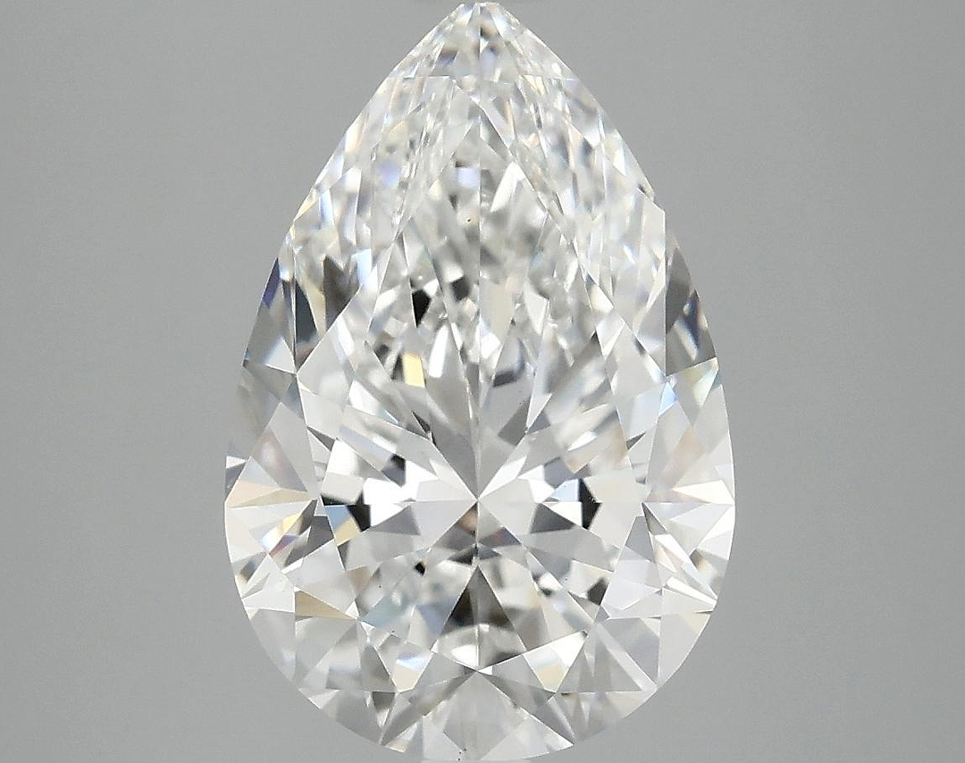 4.08 Carat Pear Shaped Excellent Cut VVS2 IGI Certified Lab Grown Diamond