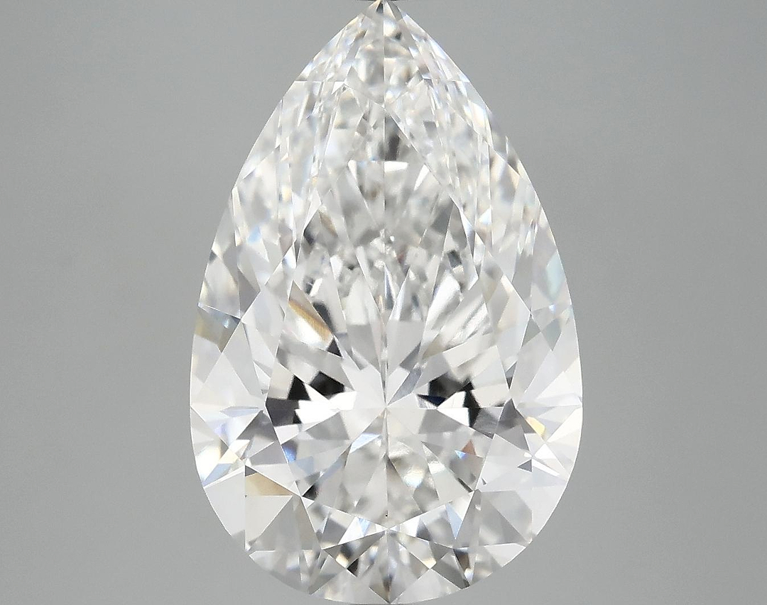 6.05 Carat Pear Shaped Ideal Cut VVS2 IGI Certified Lab Grown Diamond
