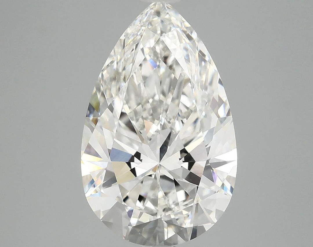 3.91 Carat Pear Shaped Ideal Cut VVS2 IGI Certified Lab Grown Diamond