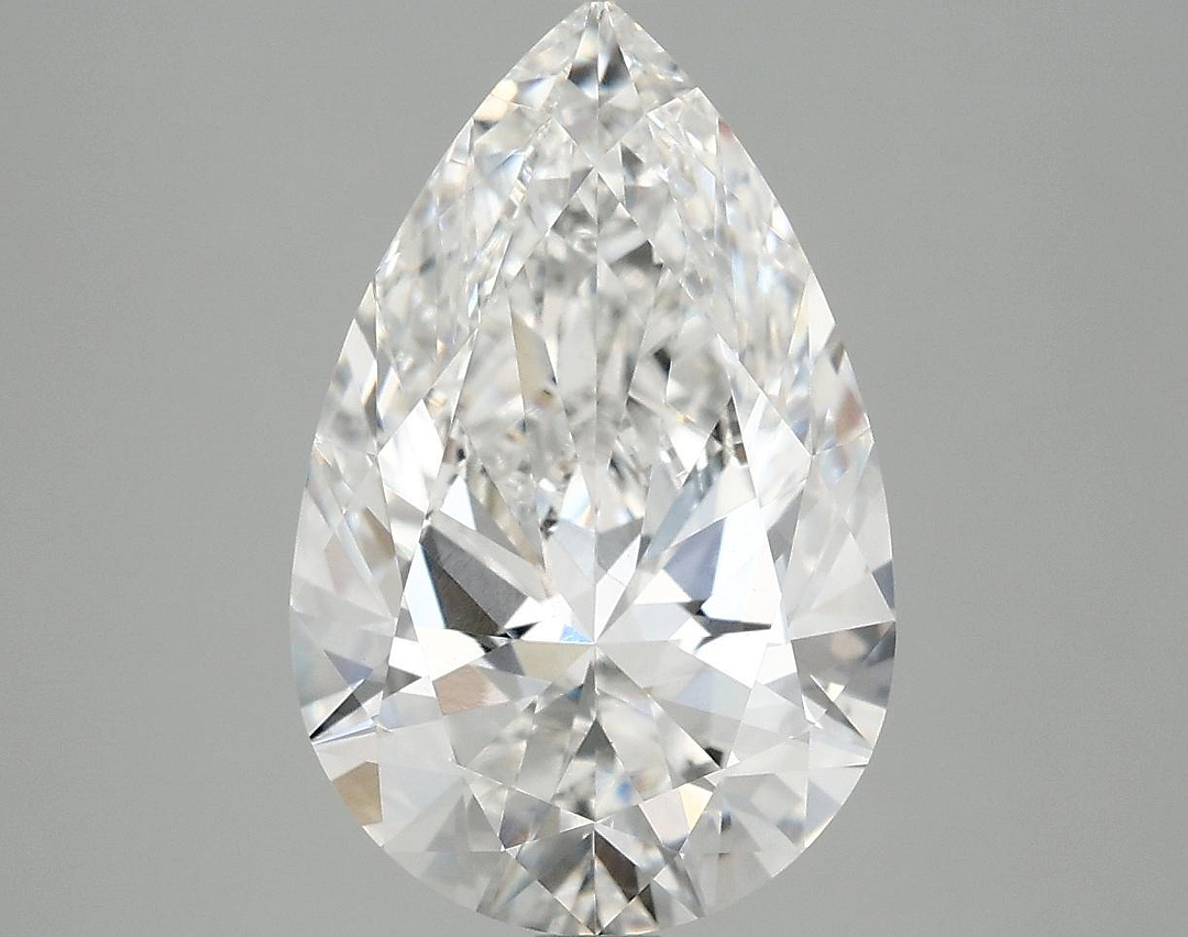 4.05 Carat Pear Shaped Ideal Cut VVS2 IGI Certified Lab Grown Diamond