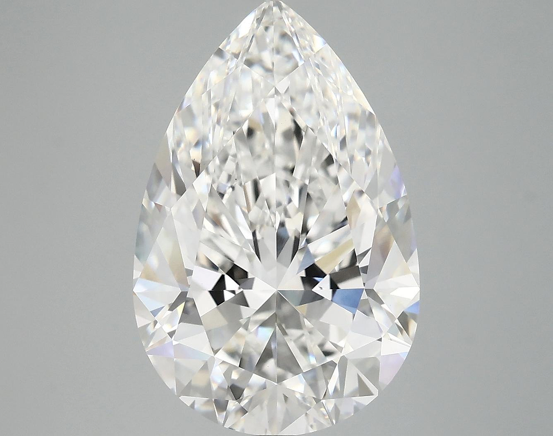 6.06 Carat Pear Shaped Excellent Cut VVS2 IGI Certified Lab Grown Diamond