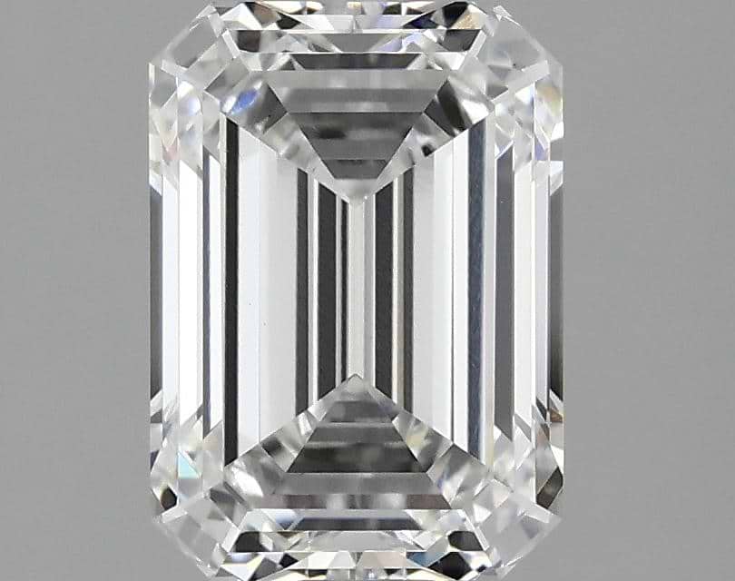 2.1 Carat Emerald Shaped Ideal Cut VS1 IGI Certified Lab Grown Diamond