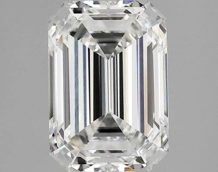 2.1 Carat Emerald Shaped Ideal Cut VVS2 IGI Certified Lab Grown Diamond