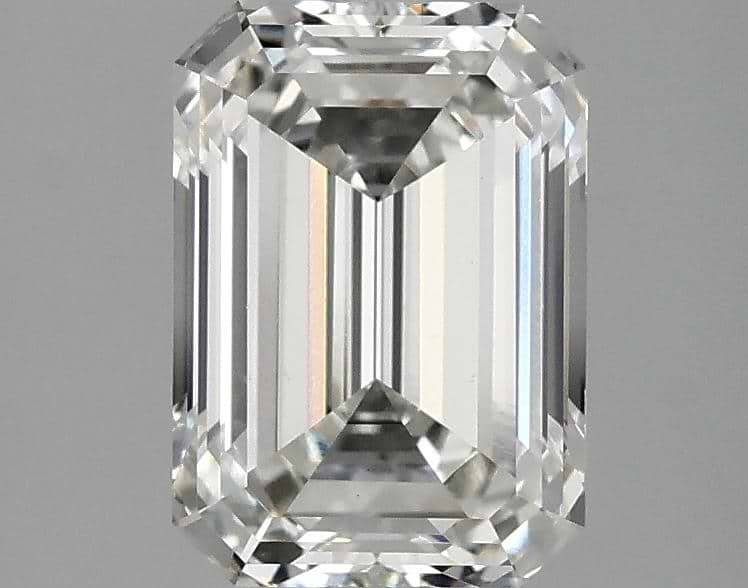 2.05 Carat Emerald Shaped Ideal Cut VVS2 IGI Certified Lab Grown Diamond