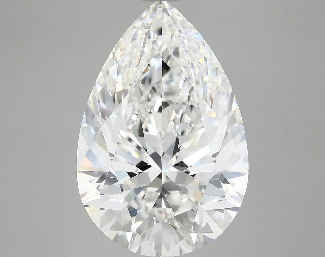 6.16 Carat Pear Shaped Excellent Cut VVS2 IGI Certified Lab Grown Diamond