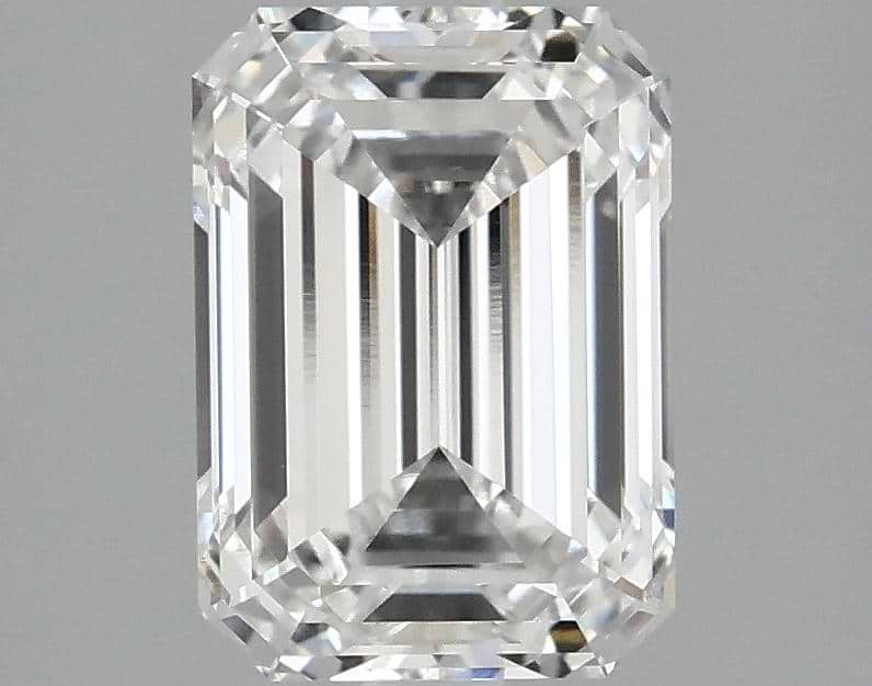 2.56 Carat Emerald Shaped Ideal Cut VVS2 IGI Certified Lab Grown Diamond