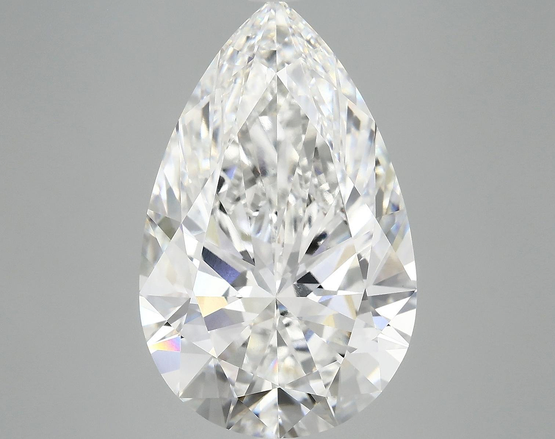 7.22 Carat Pear Shaped Ideal Cut VVS2 IGI Certified Lab Grown Diamond