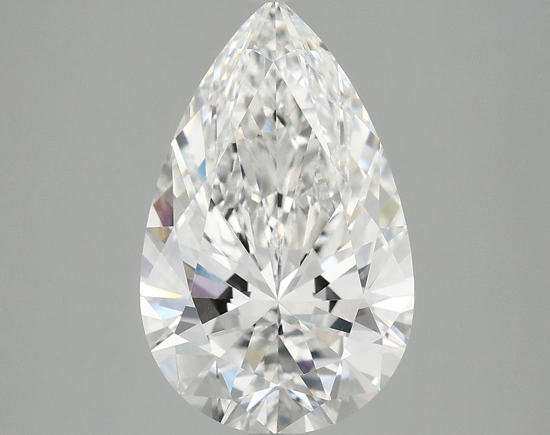 3.91 Carat Pear Shaped Ideal Cut VVS2 IGI Certified Lab Grown Diamond