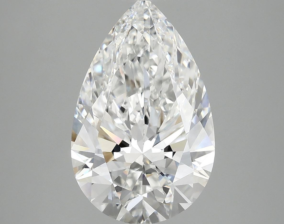 3.91 Carat Pear Shaped Ideal Cut VVS2 IGI Certified Lab Grown Diamond