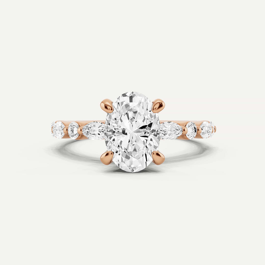 ctw Oval Diamond Hidden Halo Accent Engagement Ring Von Diamonds