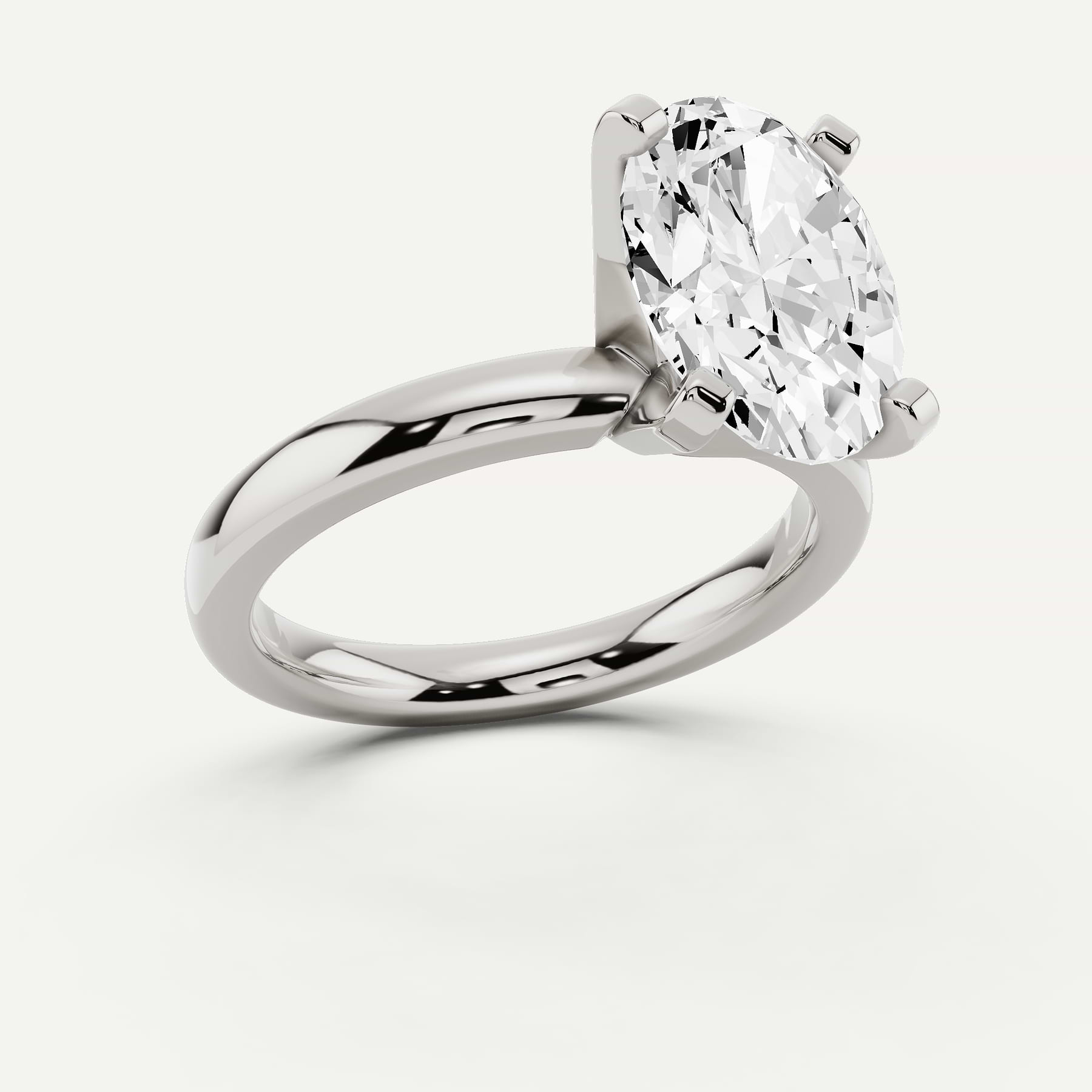 Value Diamond Rings Best Value - 3 ctw Oval Diamond Classic Solitaire Engagement Ring - Von ...