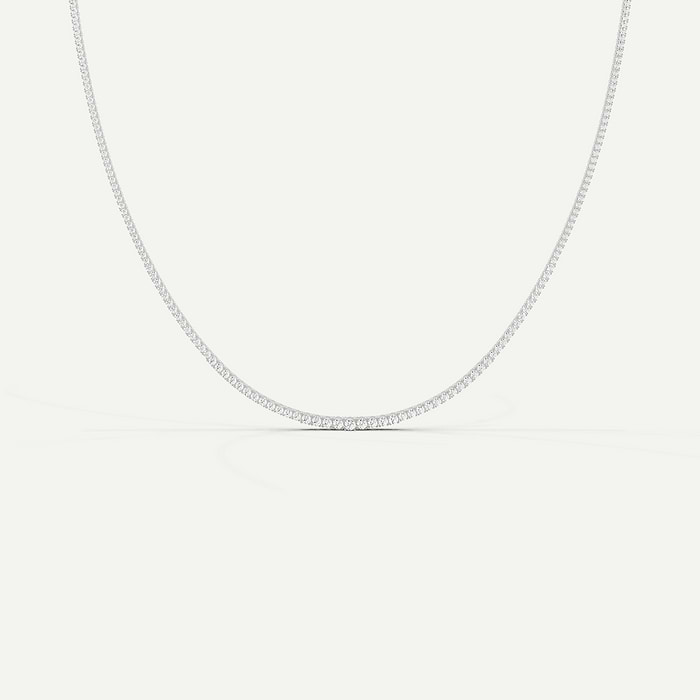 Chain Warren James 10K Gold Row Moissanite Tennis Necklace