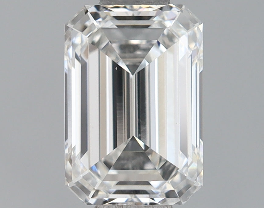 0.87 Carat Emerald Shaped Ideal Cut VVS2 IGI Certified Lab Grown Diamond