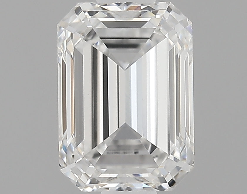 0.81 Carat Emerald Shaped Ideal Cut VVS2 IGI Certified Lab Grown Diamond