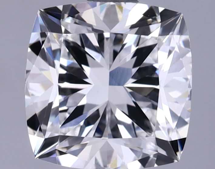 1.35 Carat Cushion Shaped Ideal Cut VVS2 IGI Certified Lab Grown Diamond
