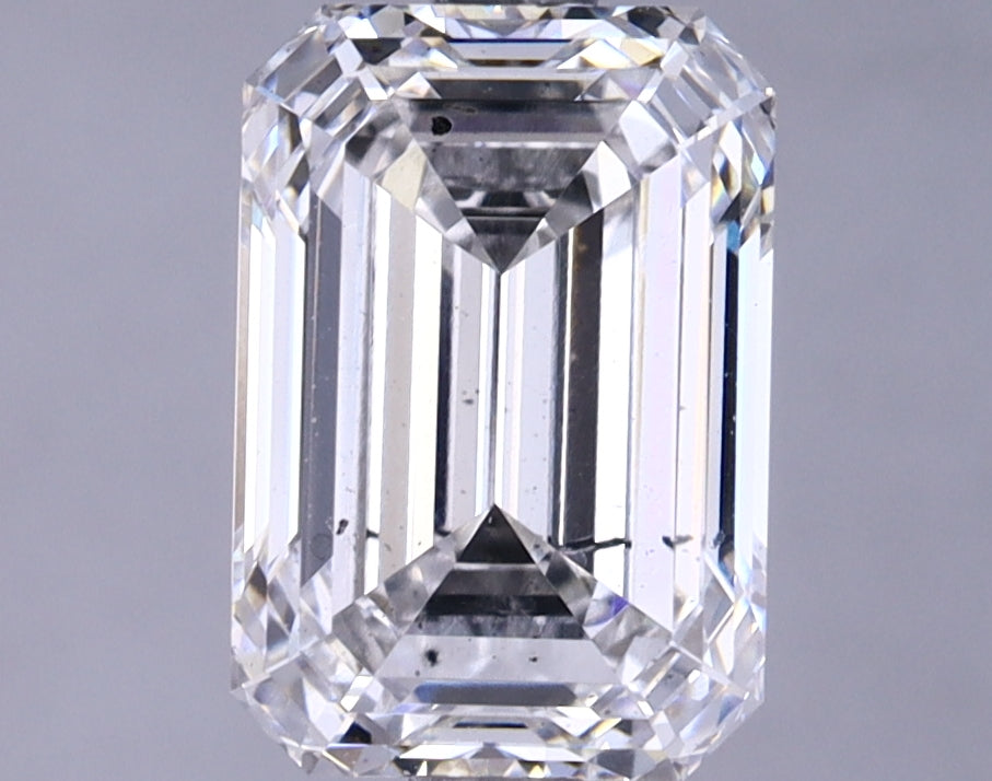 2.82 Carat Emerald Shaped Ideal Cut SI1 IGI Certified Lab Grown Diamond