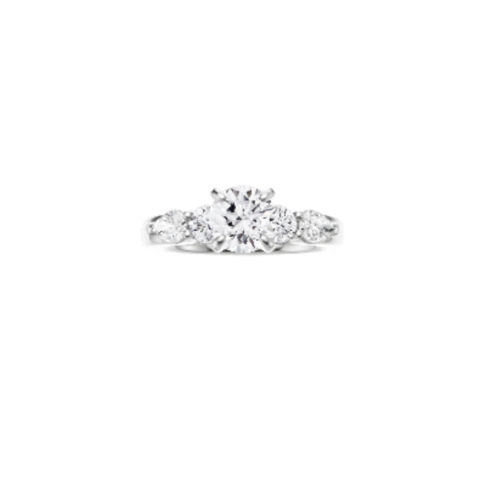 Sofia-Five Stone Engagement Ring in 14K White Gold With Classic Prong Setting