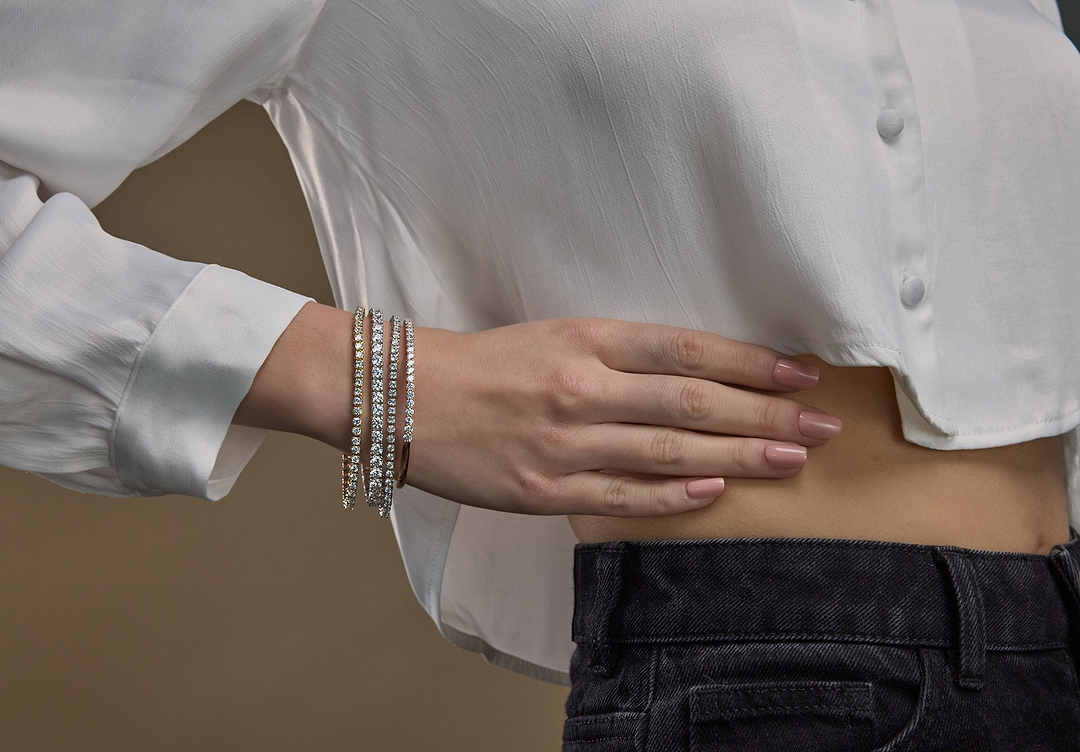 lab-grown diamond tennis bracelet styling ideas for summer