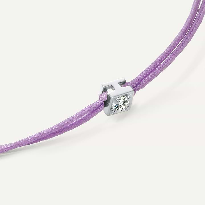 Single Diamond - Square Setting / Lilac