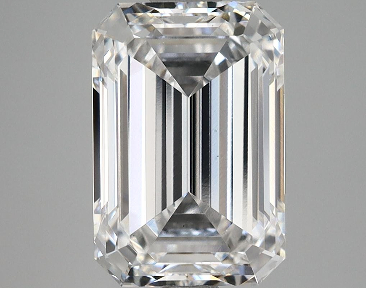 3.15 Carat Emerald Shaped Ideal Cut VS2 GIA Certified Lab Grown Diamond