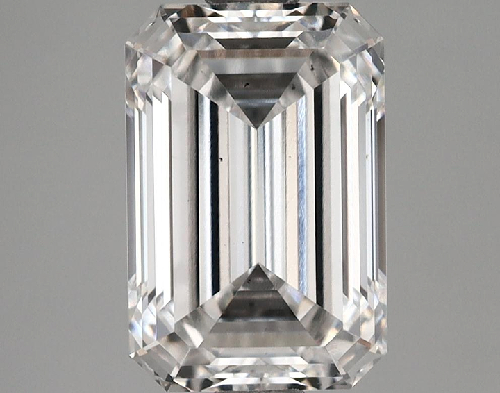 2.11 Carat Emerald Shaped Excellent Cut SI1 GIA Certified Lab Grown Diamond