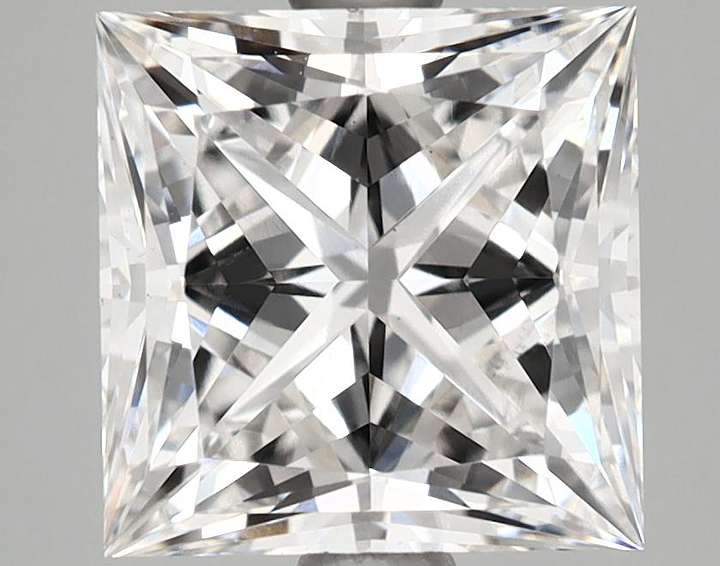 2.52 Carat Princess Shaped Ideal Cut VS2 GIA Certified Lab Grown Diamond