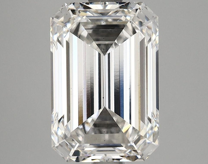 3.15 Carat Emerald Shaped Ideal Cut SI1 GIA Certified Lab Grown Diamond