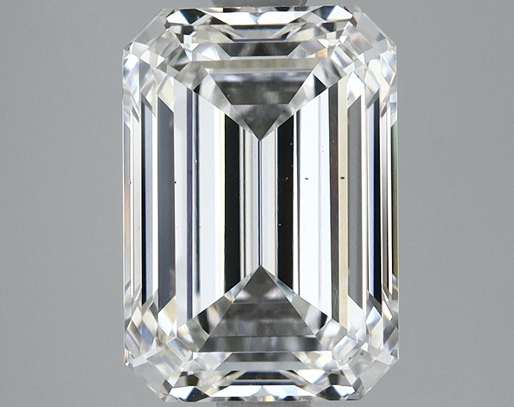 3.15 Carat Emerald Shaped Ideal Cut SI1 GIA Certified Lab Grown Diamond