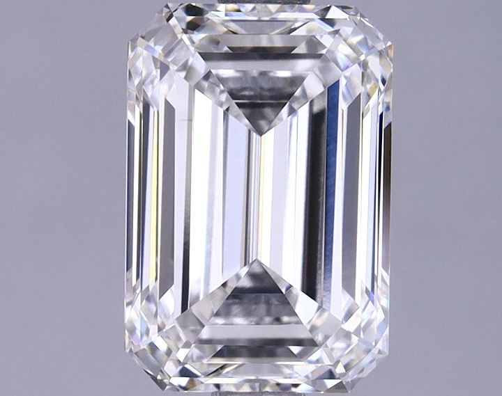 2.1 Carat Emerald Shaped Ideal Cut VVS2 GIA Certified Lab Grown Diamond