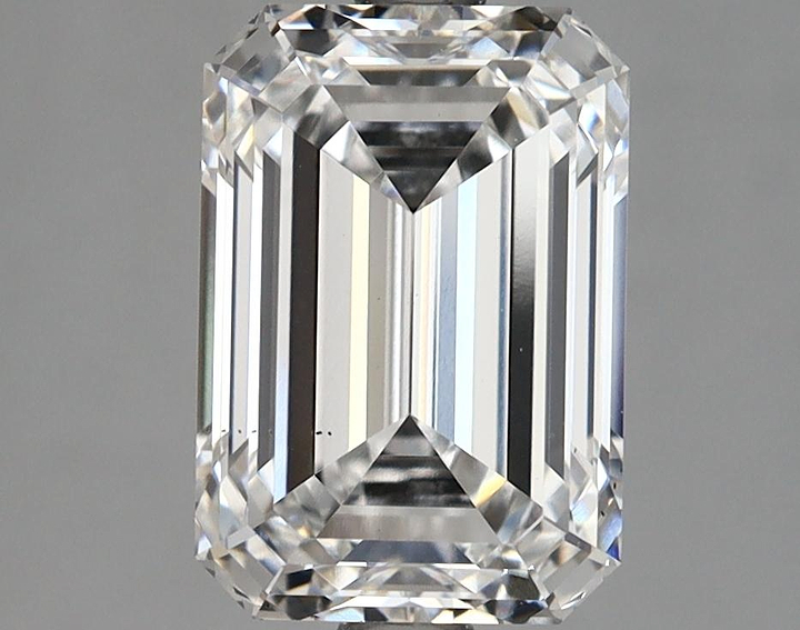 3.05 Carat Emerald Shaped Ideal Cut SI1 GIA Certified Lab Grown Diamond
