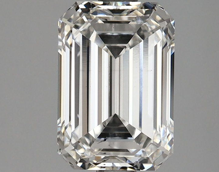 2.18 Carat Emerald Shaped Ideal Cut SI1 GIA Certified Lab Grown Diamond